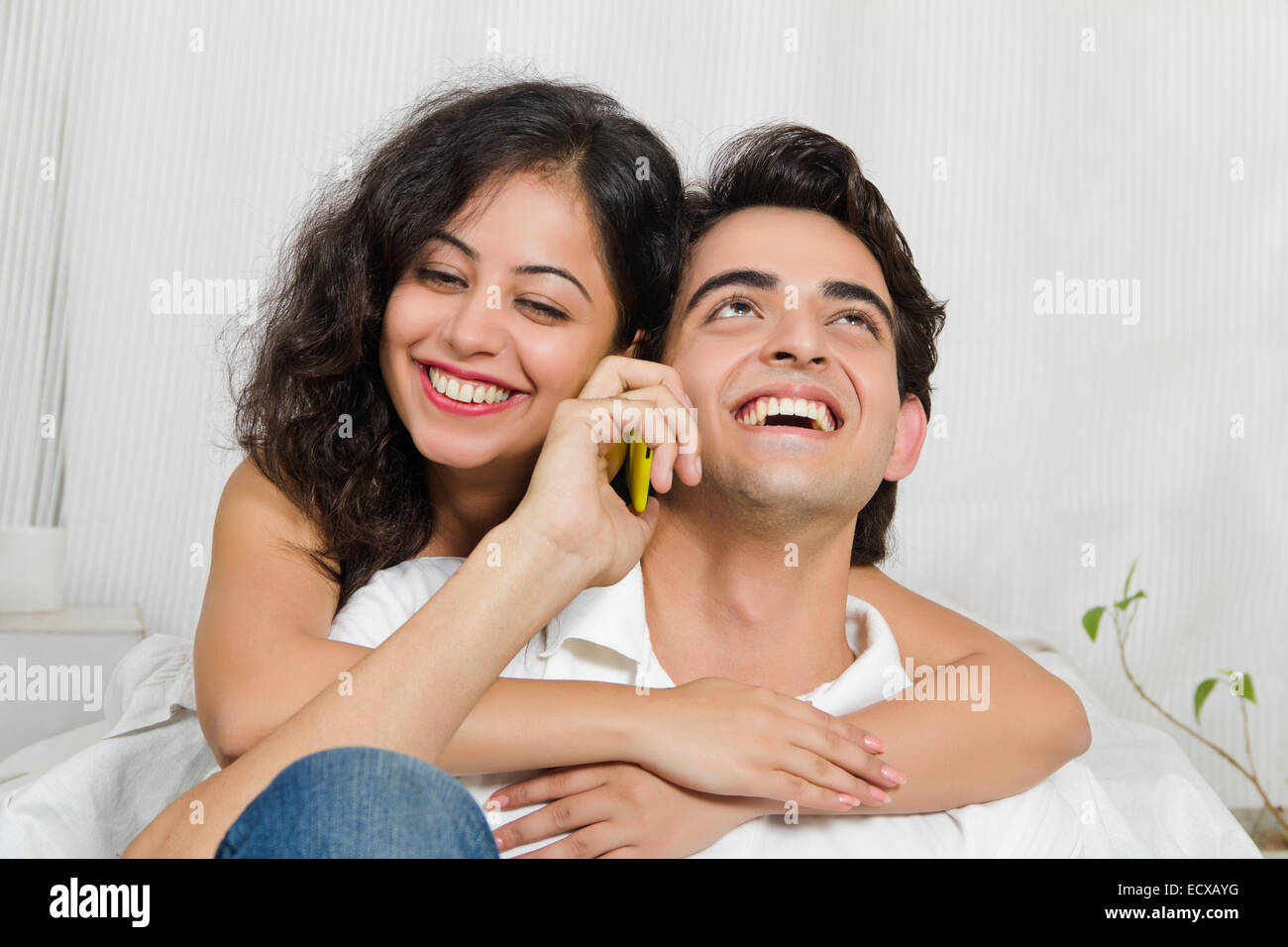 indian Beautiful Couple romance Stock Photo