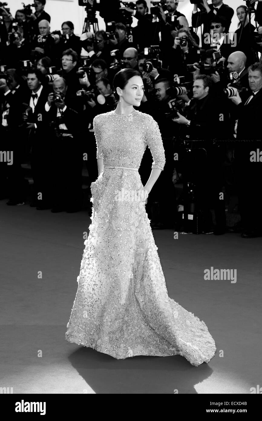 CANNES, FRANCE - MAY 25: Actress Zhang Ziyi arrives at 'Venus In Fur' Premiere during the 66th Cannes Film Festival on May 25, 2 Stock Photo