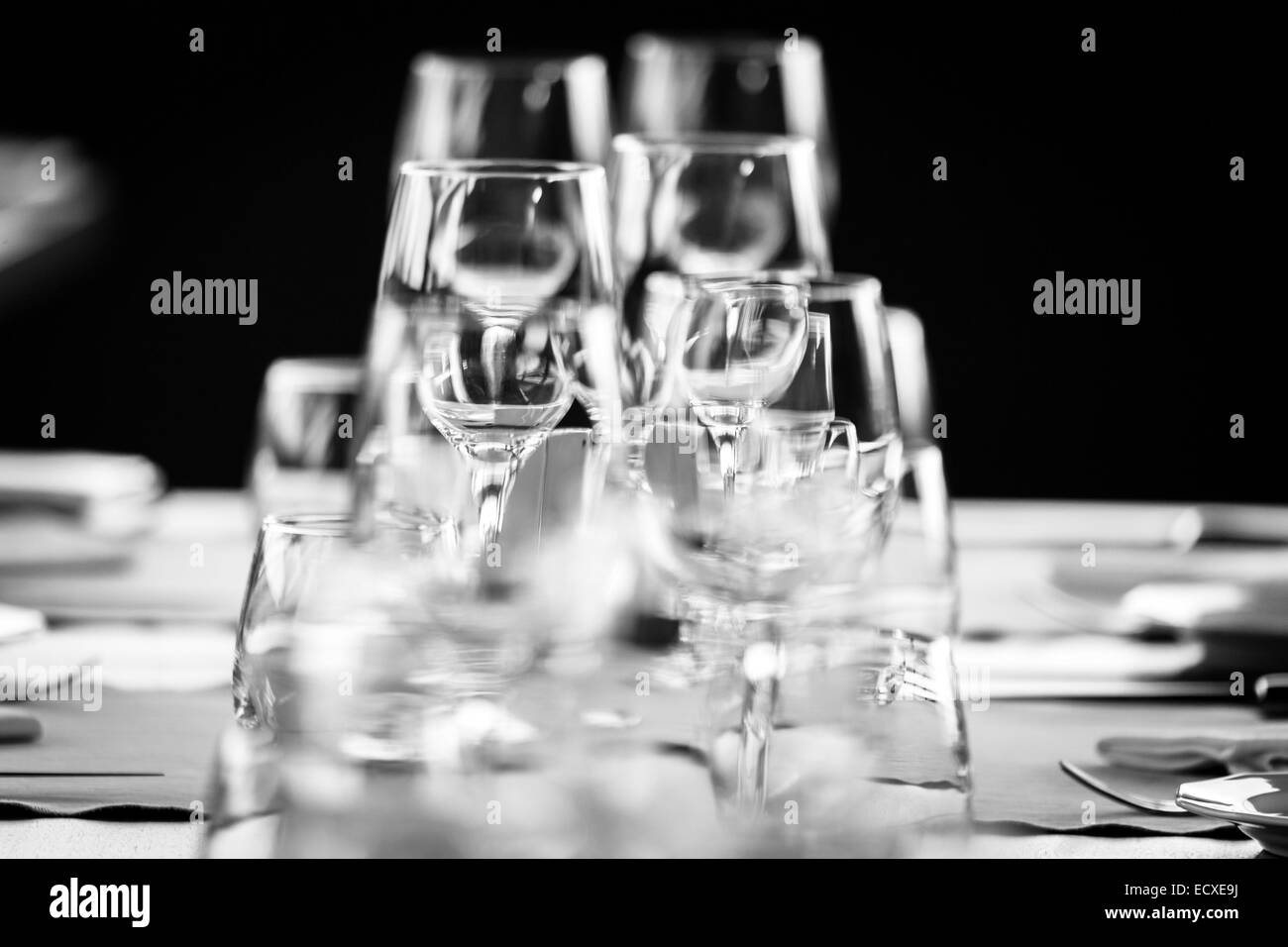 Elegant table set Stock Photo