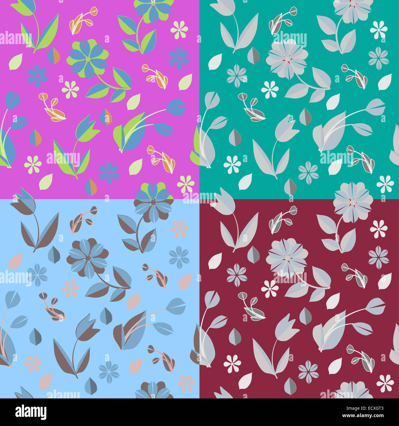 Seamless flower background Stock Photo - Alamy