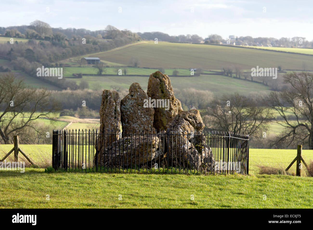 The Whispering Knights at the Rollright Stones, Oxfordshire, UK Stock Photo