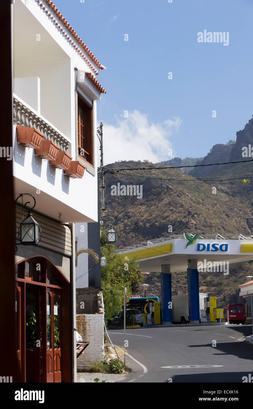 Gran Canaria - Tejede. DISA fuel. Stock Photo