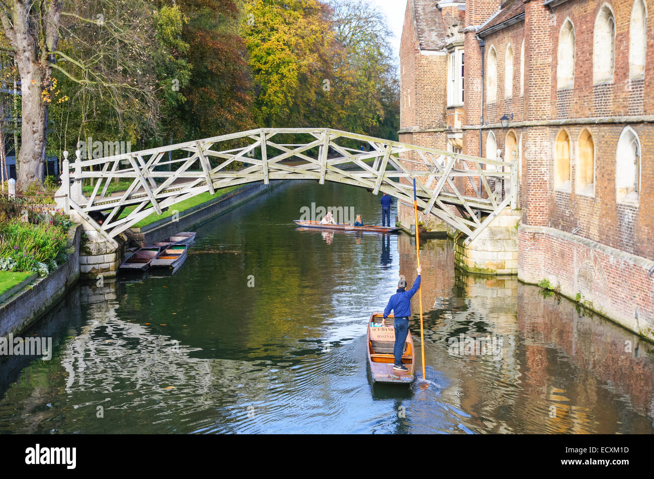 Mathematical Bridge over the river Cam in Cambridge Cambridgeshire England United Kingdom UK Stock Photo