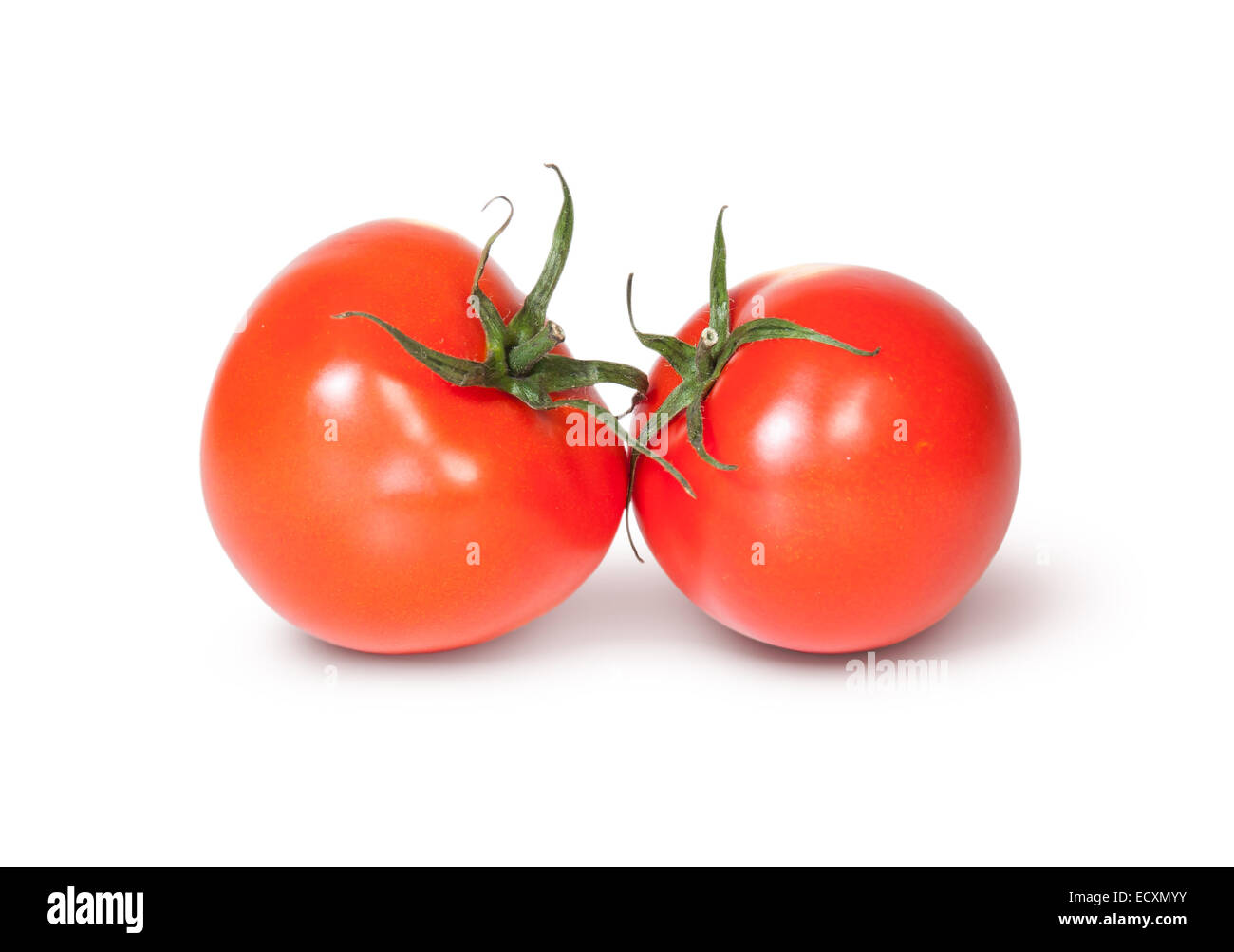 Two Red Ripe Tomatoes Isolated On White Background Stock Photo - Alamy