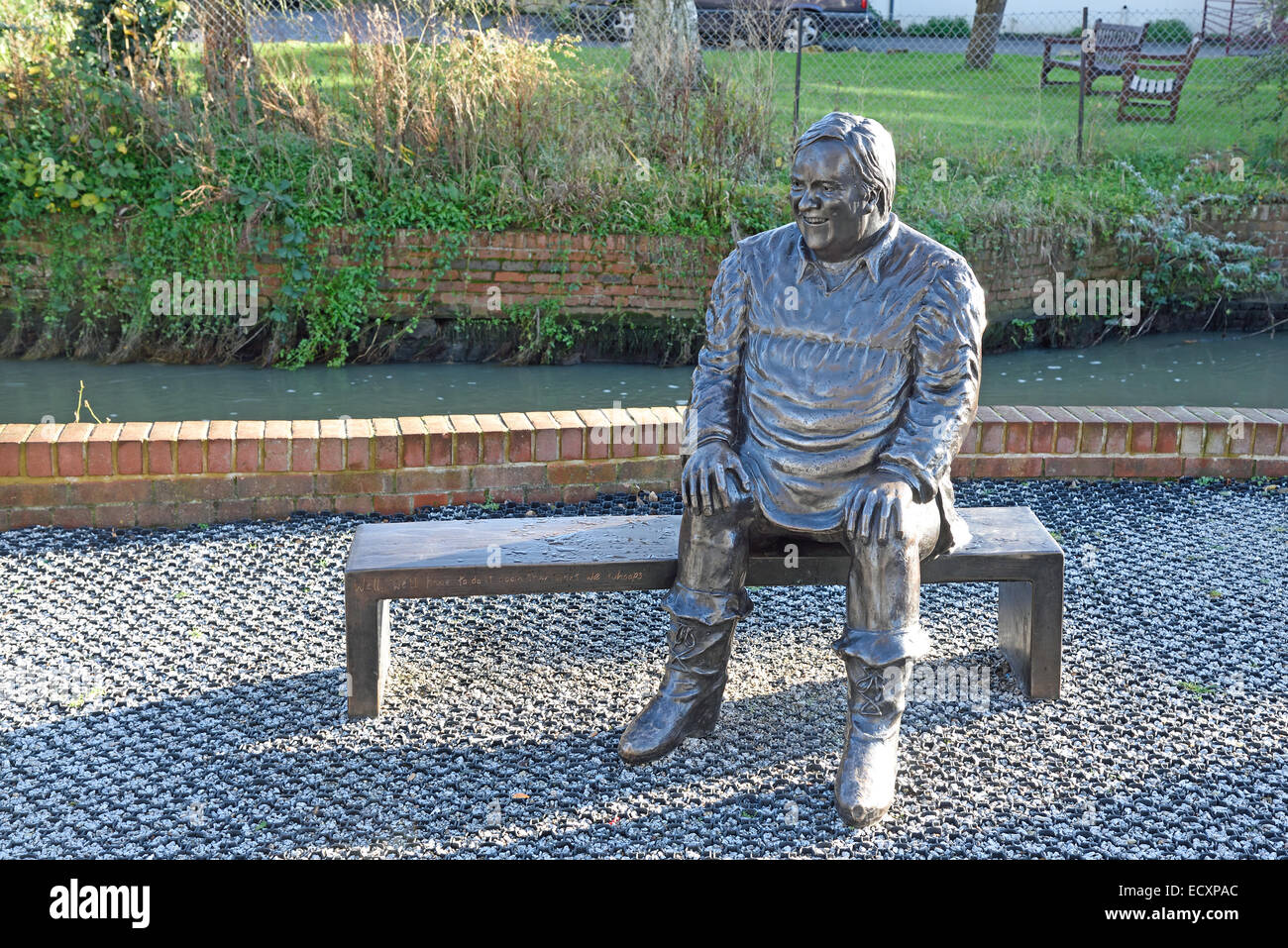 Statue of Kent comedian Dave Lee outside the Marlowe Theatre, where he