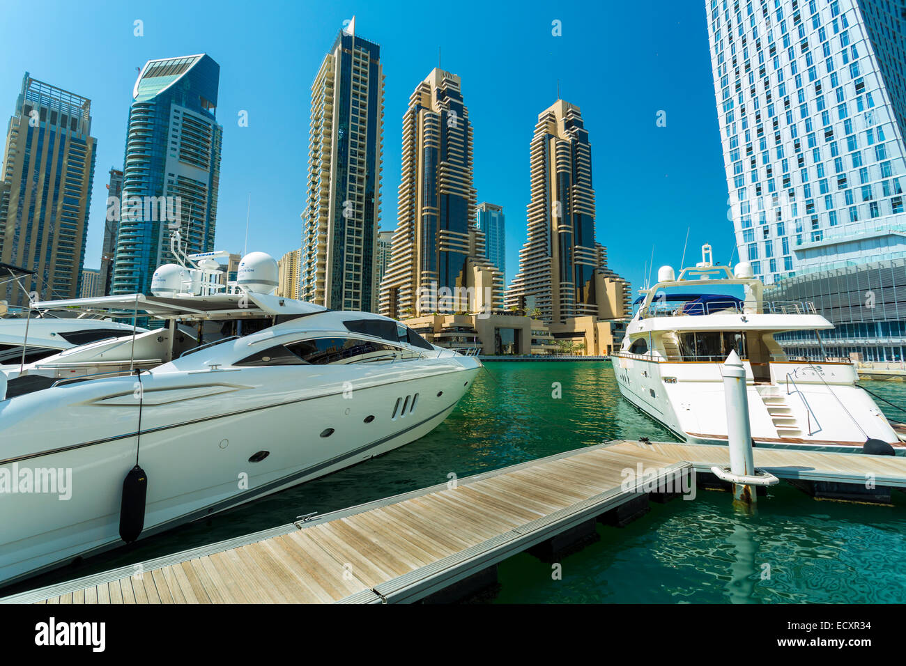 The Dubai Marina and skyline, Dubai, UAE Stock Photo - Alamy