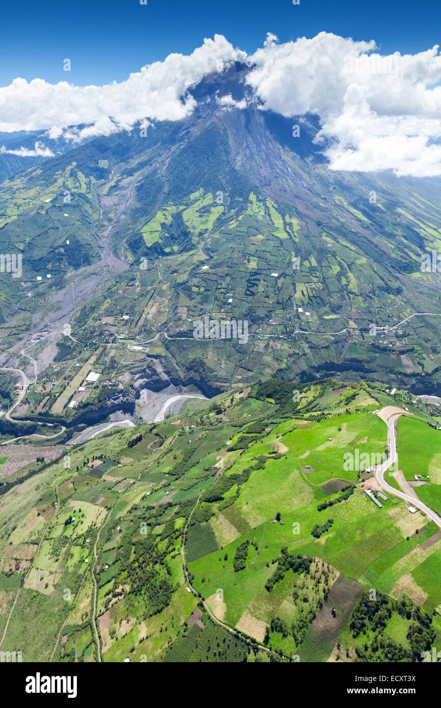 Tungurahua Volcano Eruption 29 11 2010 Ecuador South America 4Am Local Time Stock Photo