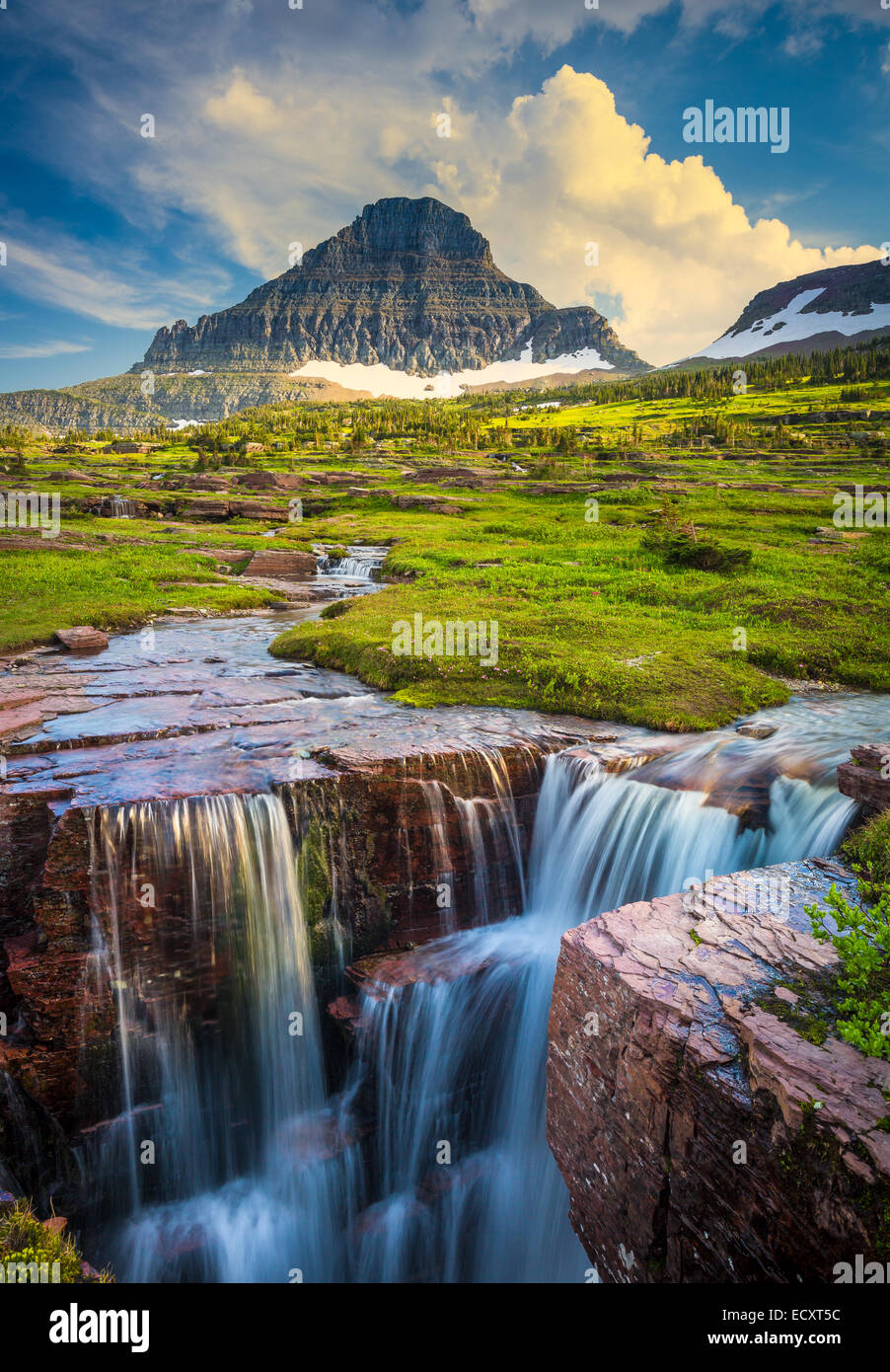 Logan Pass in Glacier National Park, located in the U.S. state of Montana. Stock Photo