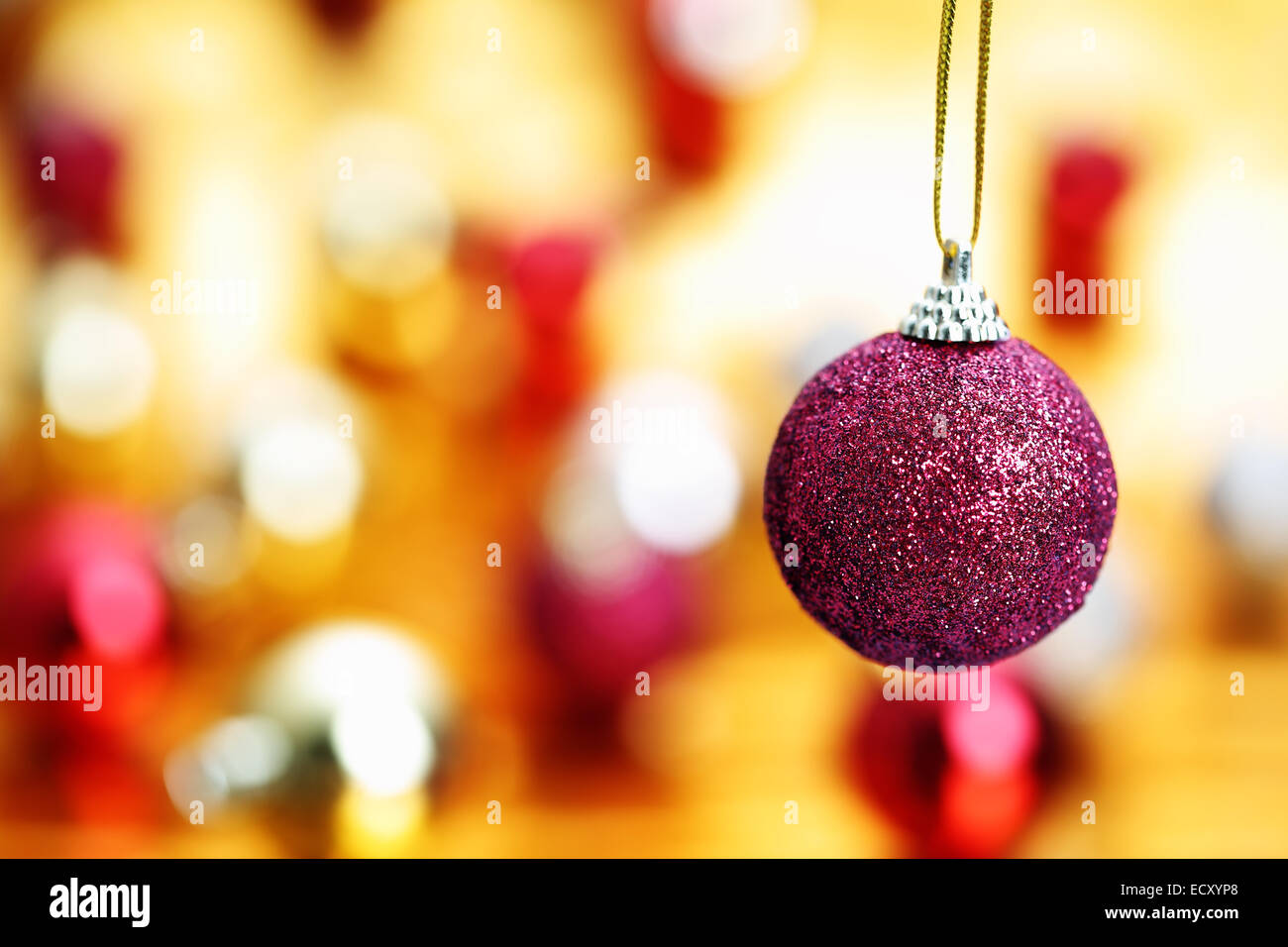 Ball Hanging Christmas decoration background Stock Photo