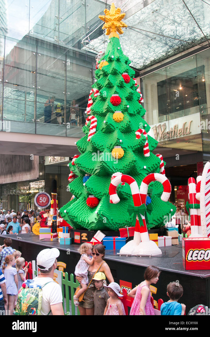 Sydney, Australia. 22nd Dec, 2014. The Lego Christmas tree contains