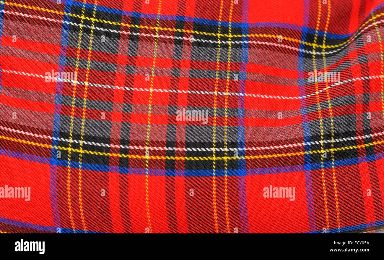 Tartan fabric background Stock Photo