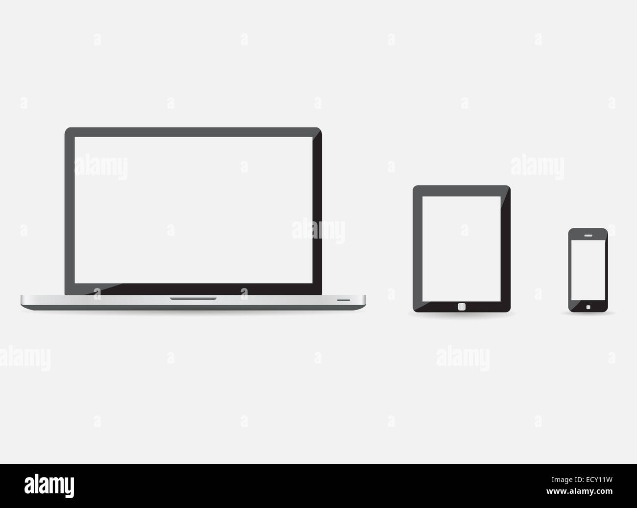 three modern technology devices Stock Photo Alamy