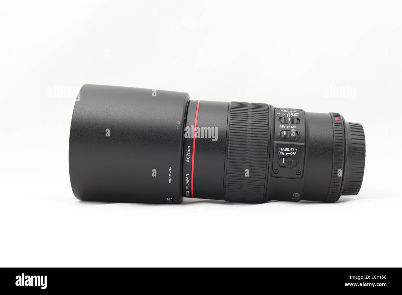Camera lens on a white background Stock Photo