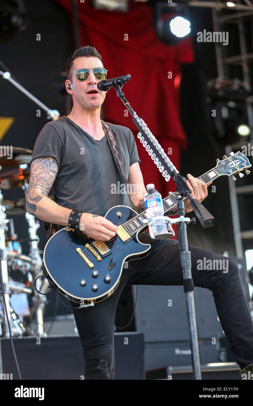 Rock Group THEORY OF A DEADMAN performs on Day 2 as part of the 4th