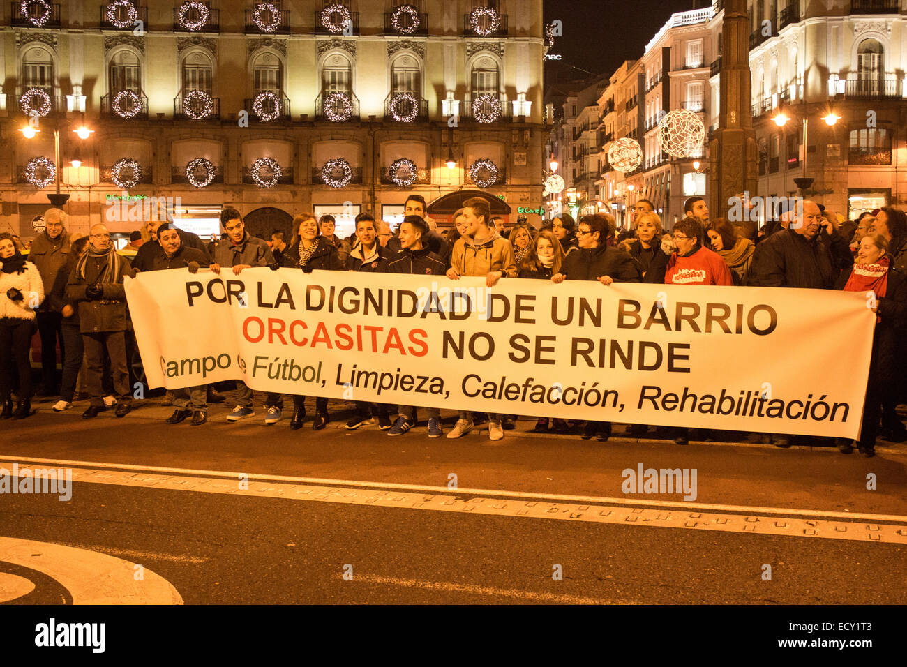 Demonstration Madrid Stock Photo