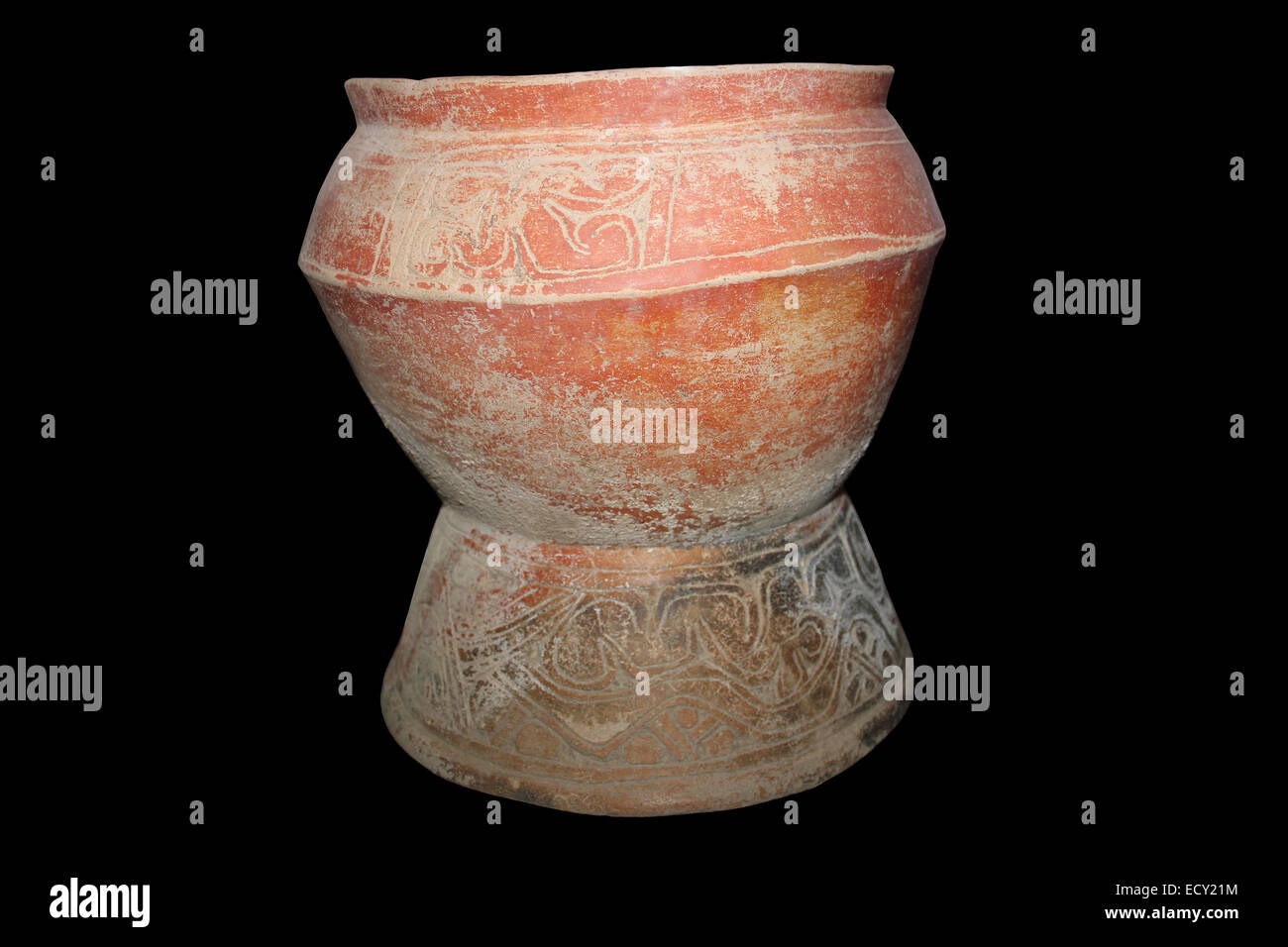 Ceramic Censer Middle-Late Postclassic Maya Period (1200-1300 A.D.) Stock Photo