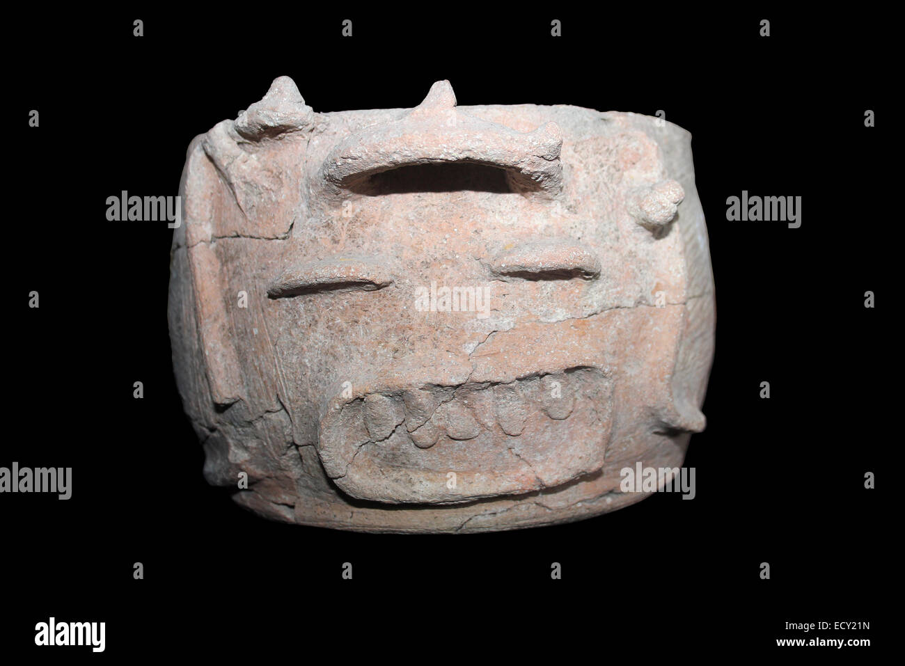 Mayan Preclassic Ceramic Vessel (600 B.C. - 250 A.D.) Belize Stock Photo