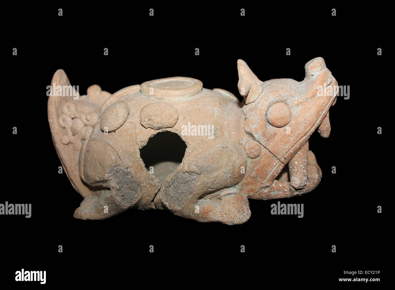 Ceramic Crocodile Mayan Stock Photo