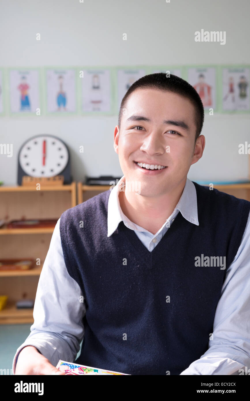 Male Kindergarten Teacher Stock Photo Alamy