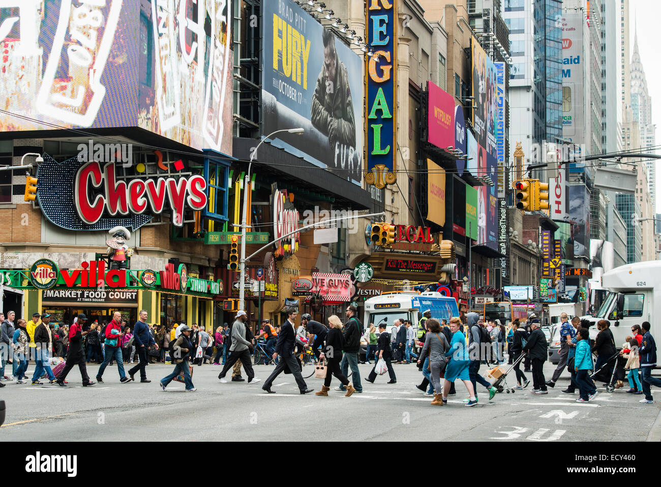 Times Square, Manhattan, New York City, New York, United States Stock Photo