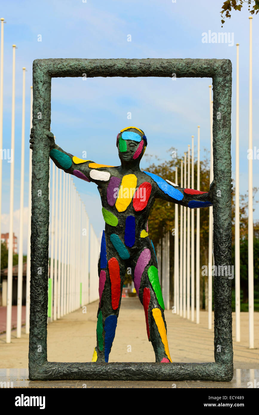 Sculpture in the Olympic Village, Barcelona, Catalonia, Spain Stock Photo