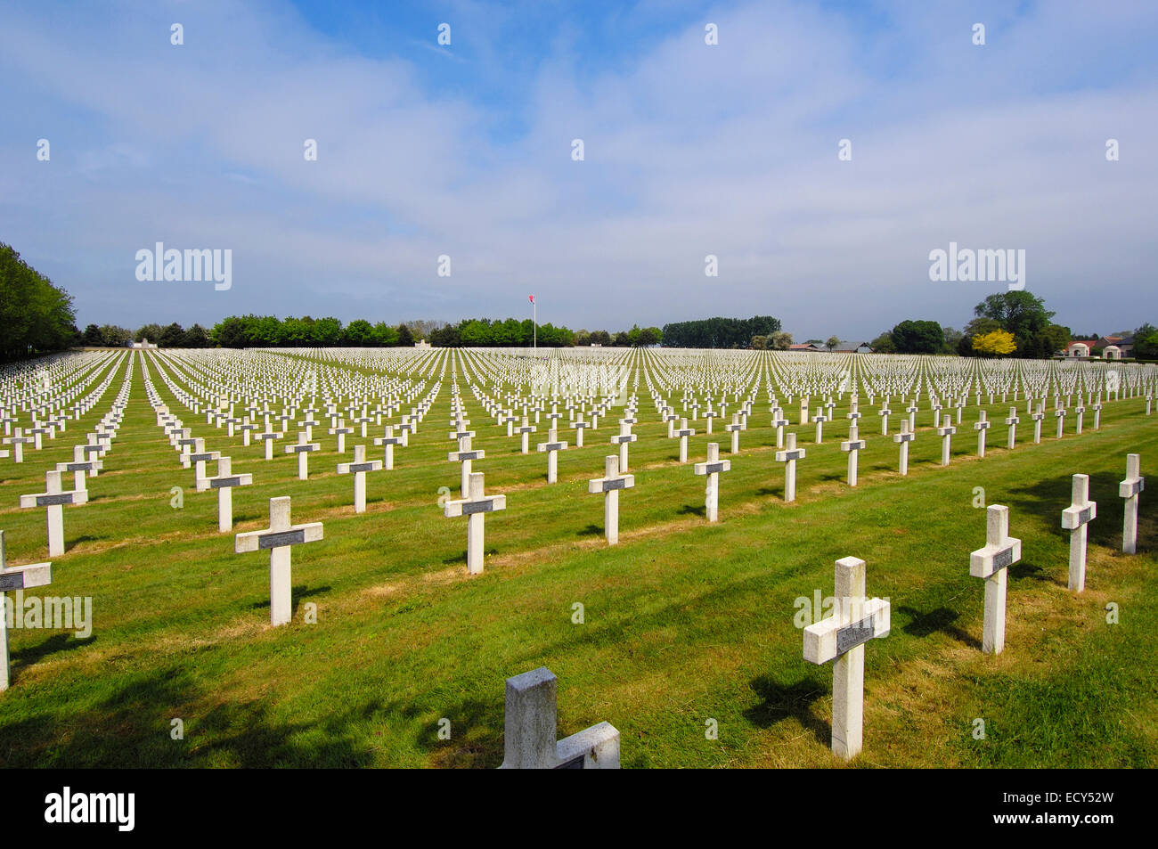 La Targette, British first World War cemetery, Pas-de-Calais, Somme valley, France, Europe Stock Photo