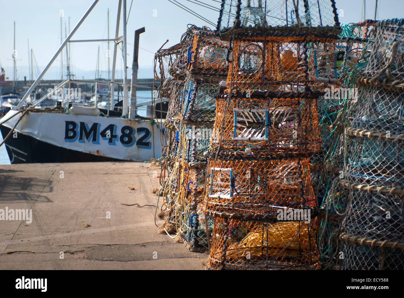Fishing boat, Torquay harbour Stock Photo Alamy