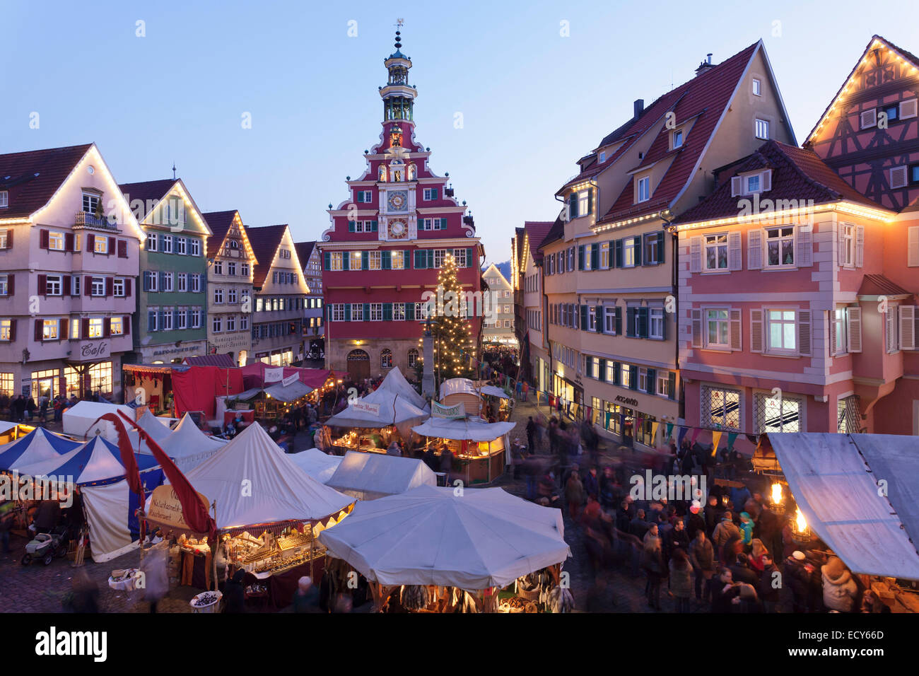 Christmas market at the Old Town Hall, Esslingen am Neckar, Baden