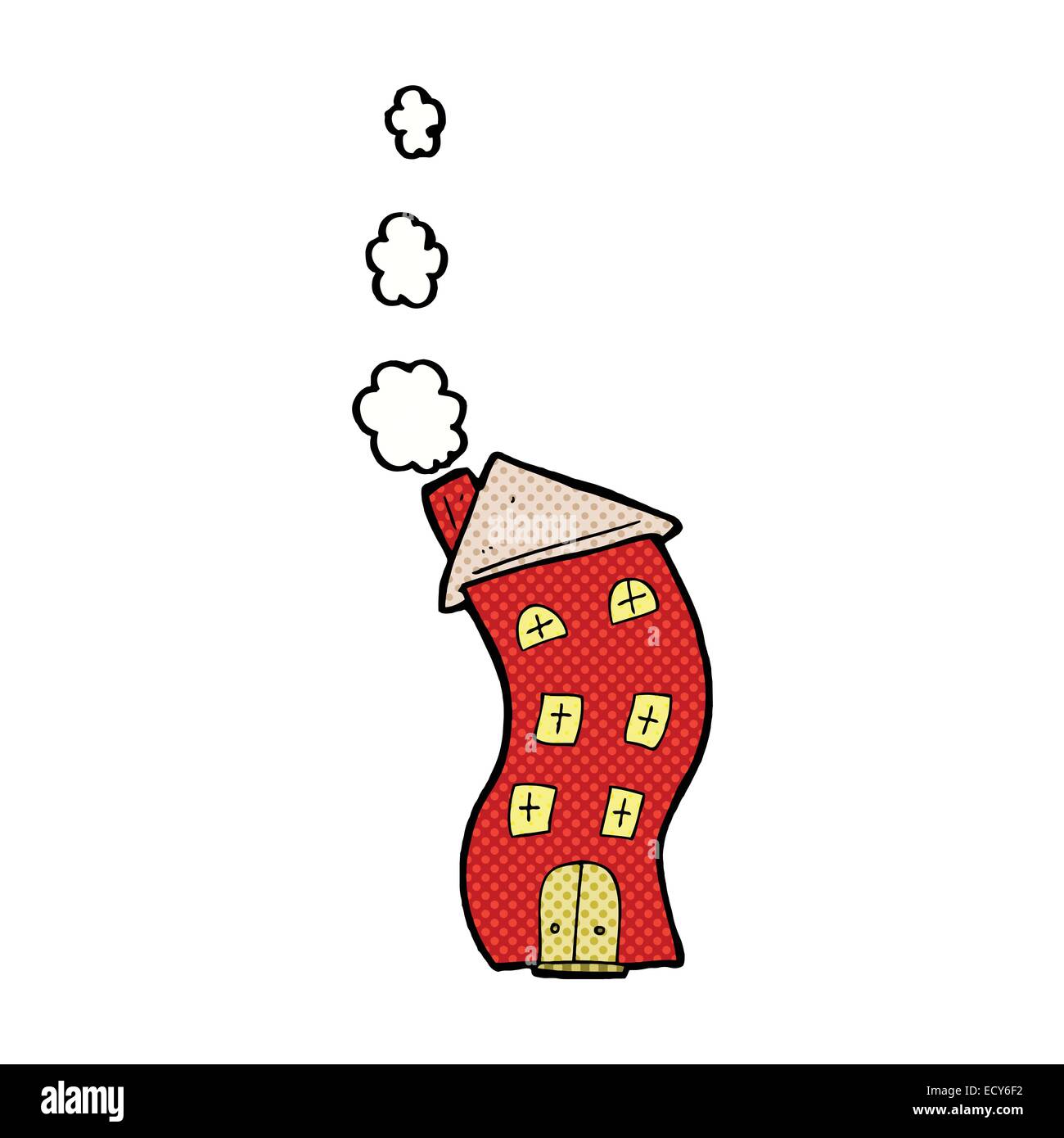 funny retro comic book style cartoon house Stock Vector Image & Art - Alamy