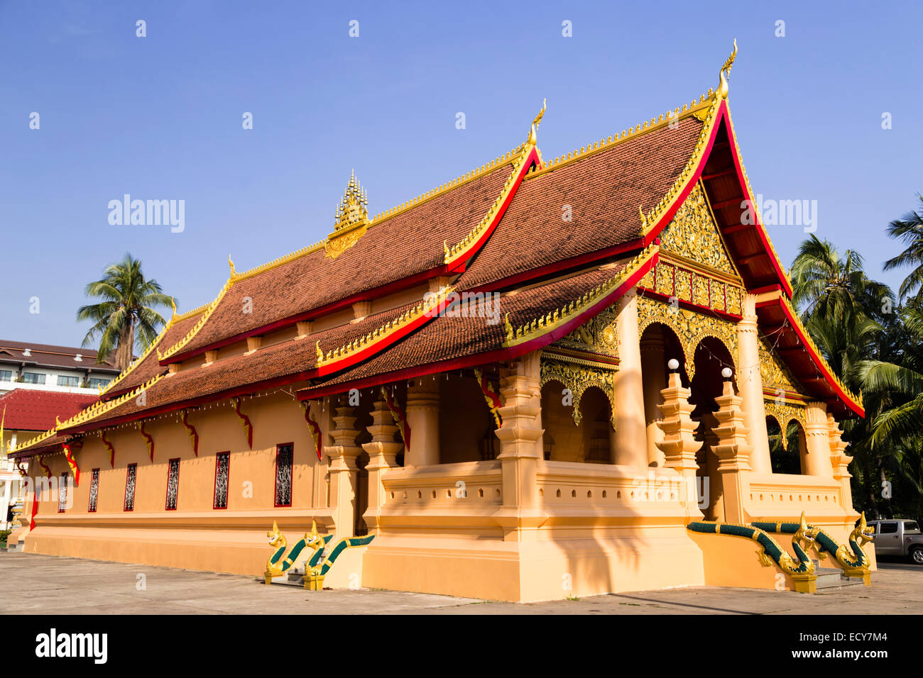 Wat Ong Teu Mahawihan, Vientiane, Vientiane Prefecture, Laos Stock Photo
