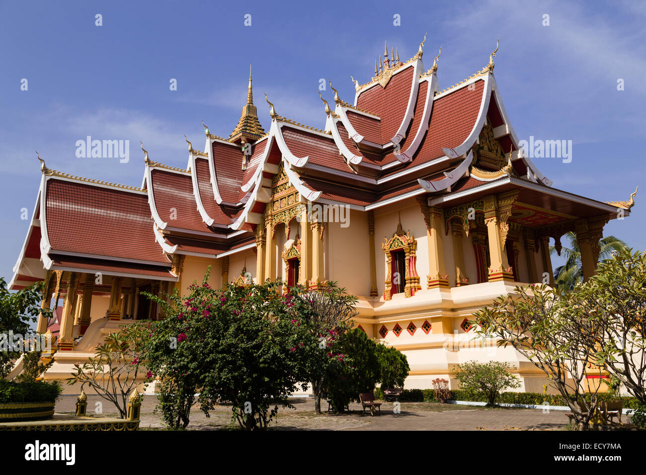 Pha That Luang, Ban Nongbone, Vientiane, Vientiane Prefecture, Laos Stock Photo
