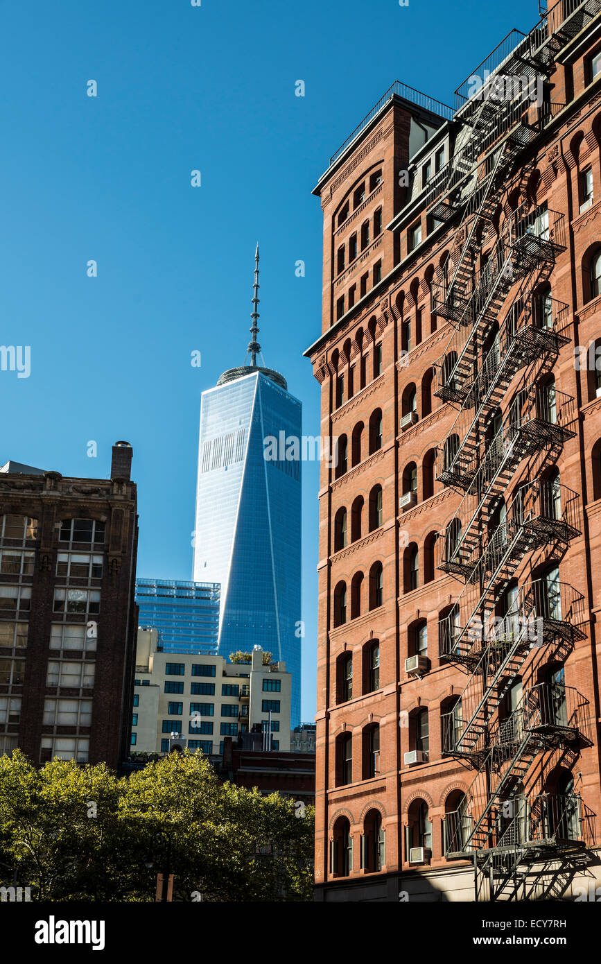 One World Trade Center, Manhattan, New York City, New York, United States Stock Photo