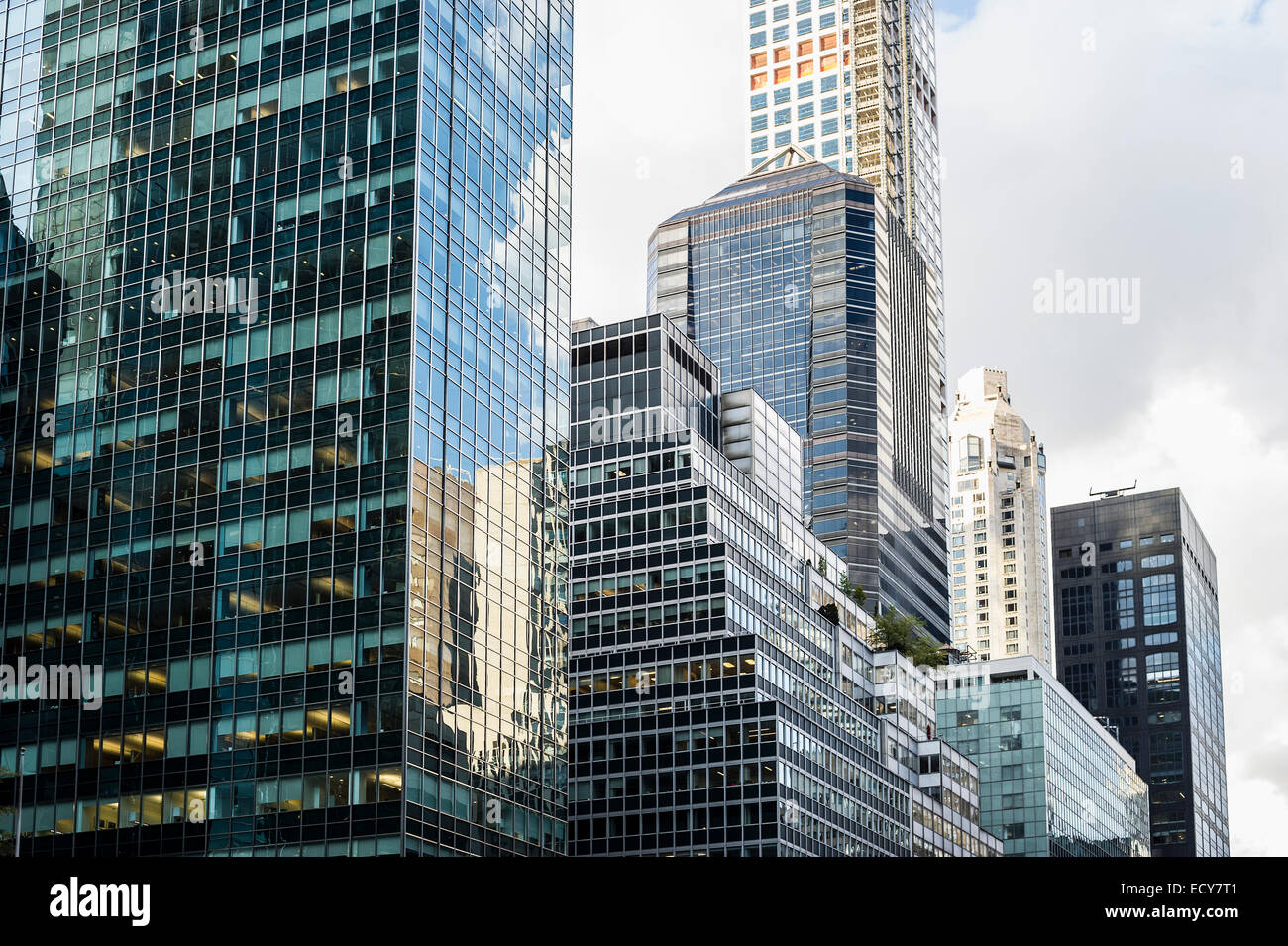 Office towers on Park Avenue, Manhattan, New York City, New York, United States Stock Photo