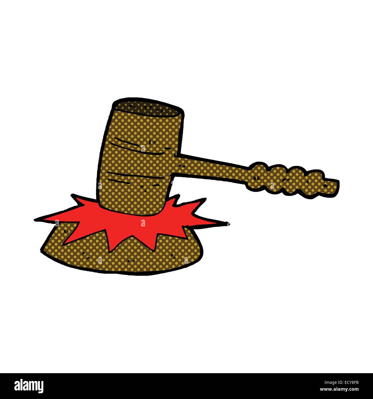 retro comic book style cartoon gavel banging Stock Vector Image & Art