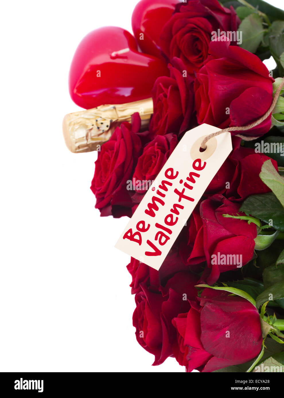 Valentine's day dark red roses Stock Photo - Alamy