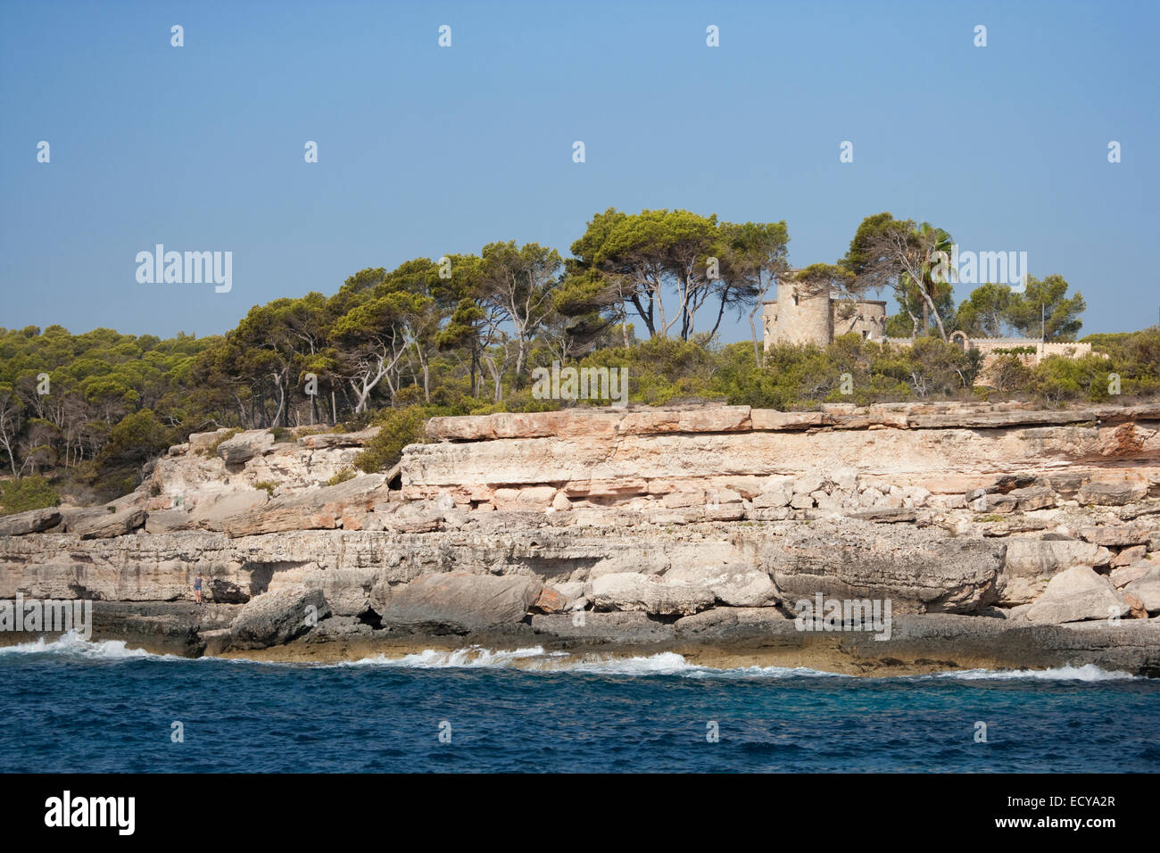 Coastal view near Cala D'Or, Mallorca; Spain Stock Photo