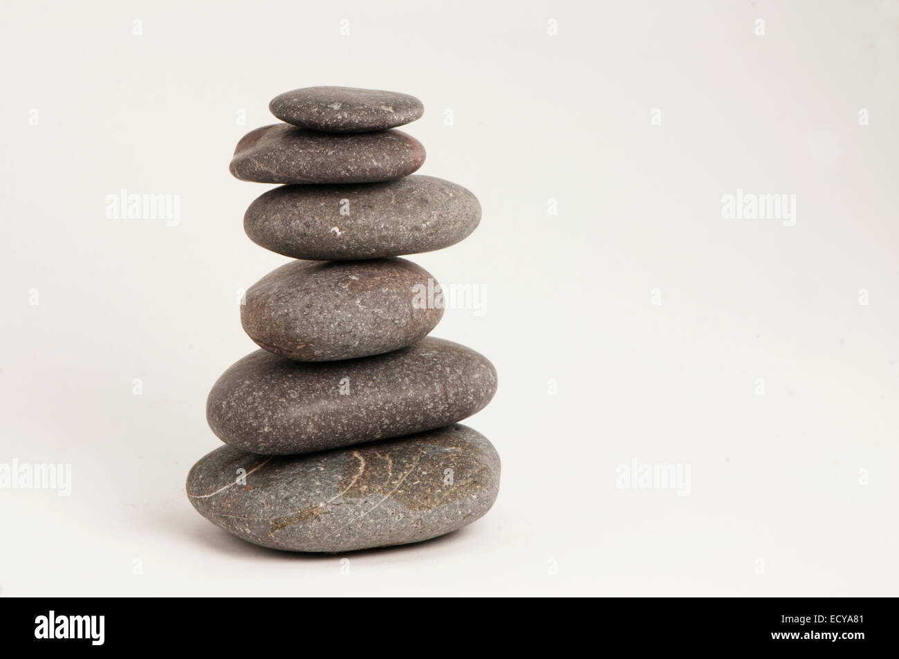 Balancing rounded pebbles. Stock Photo