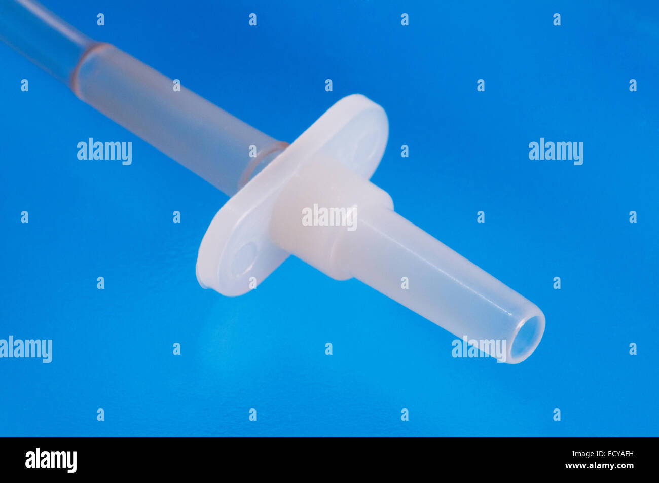 Intravenous line connectors. Stock Photo