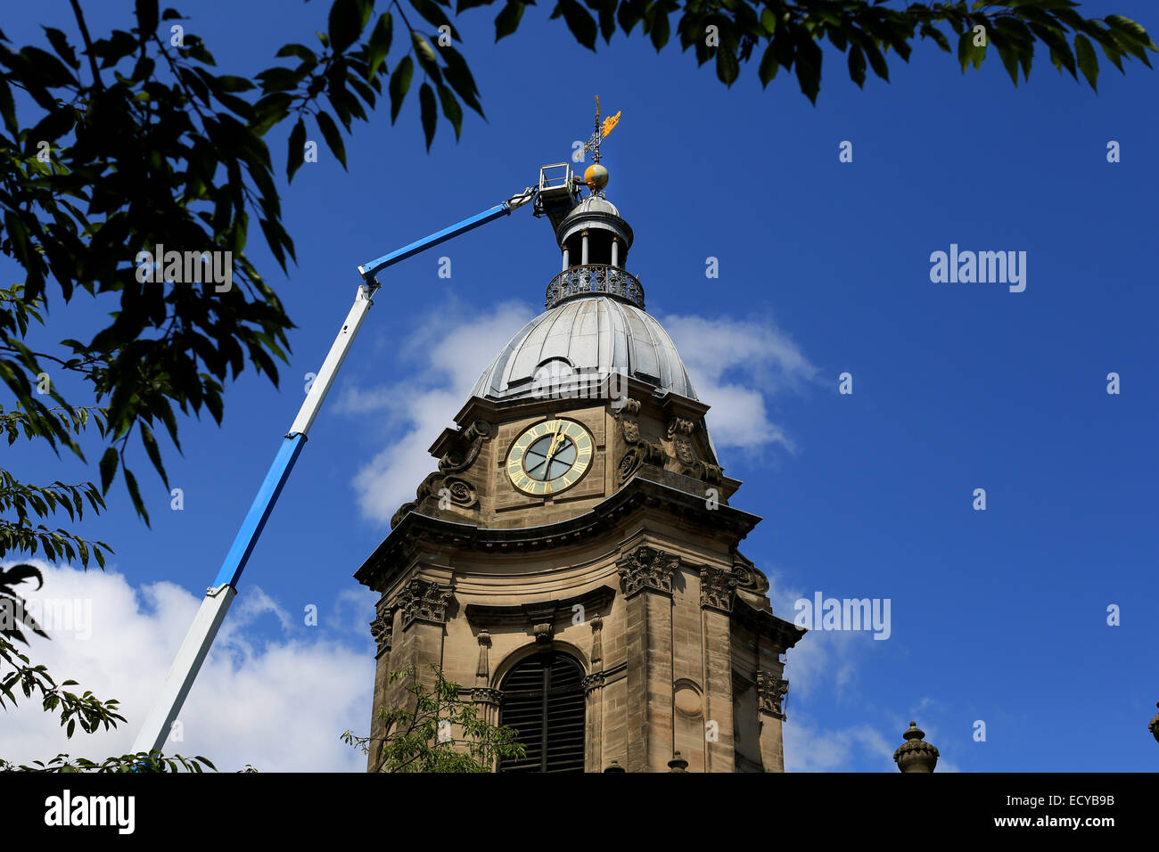 Birmingham cathedral, St Philip's, the cathedral church of St Philip, Birmingham gets a lick of paint Stock Photo