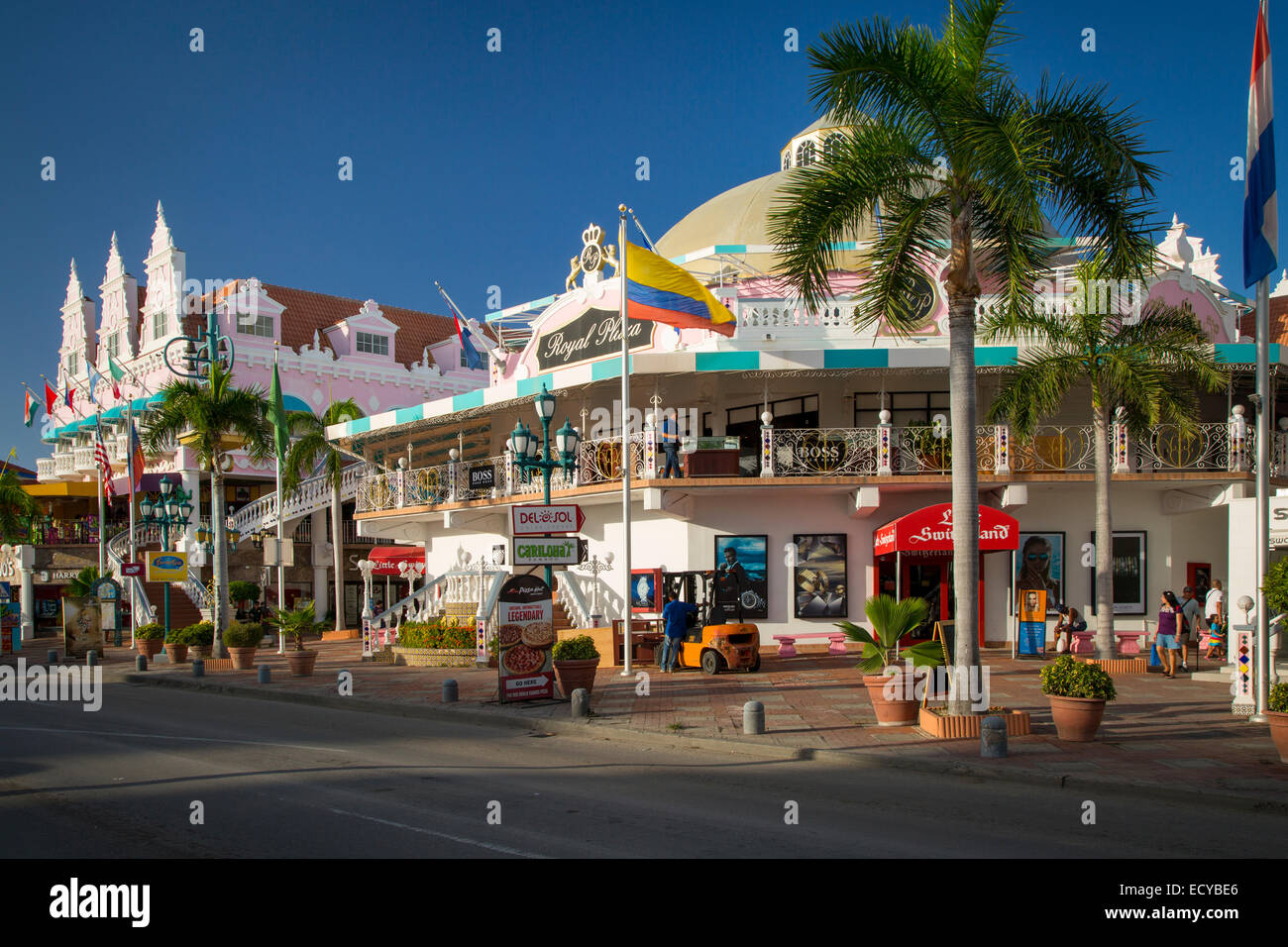 Royal Plaza Shopping Mall Along The Main Street Oranjestad Aruba