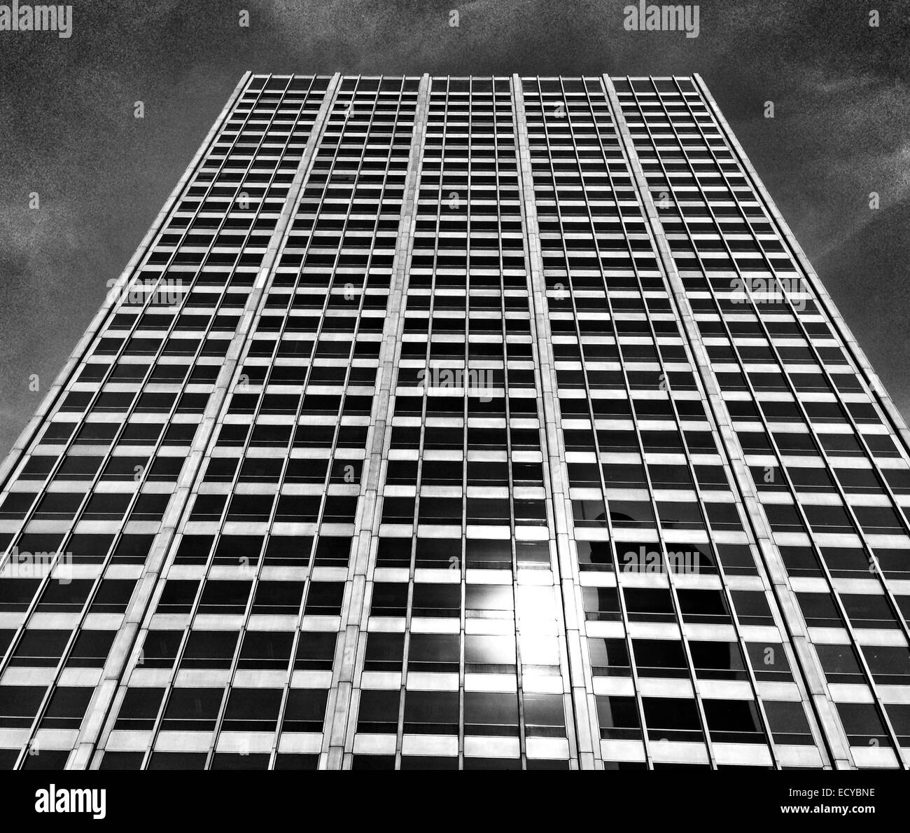 Low angle view of urban skyscraper - Smartphone Captured Stock Image