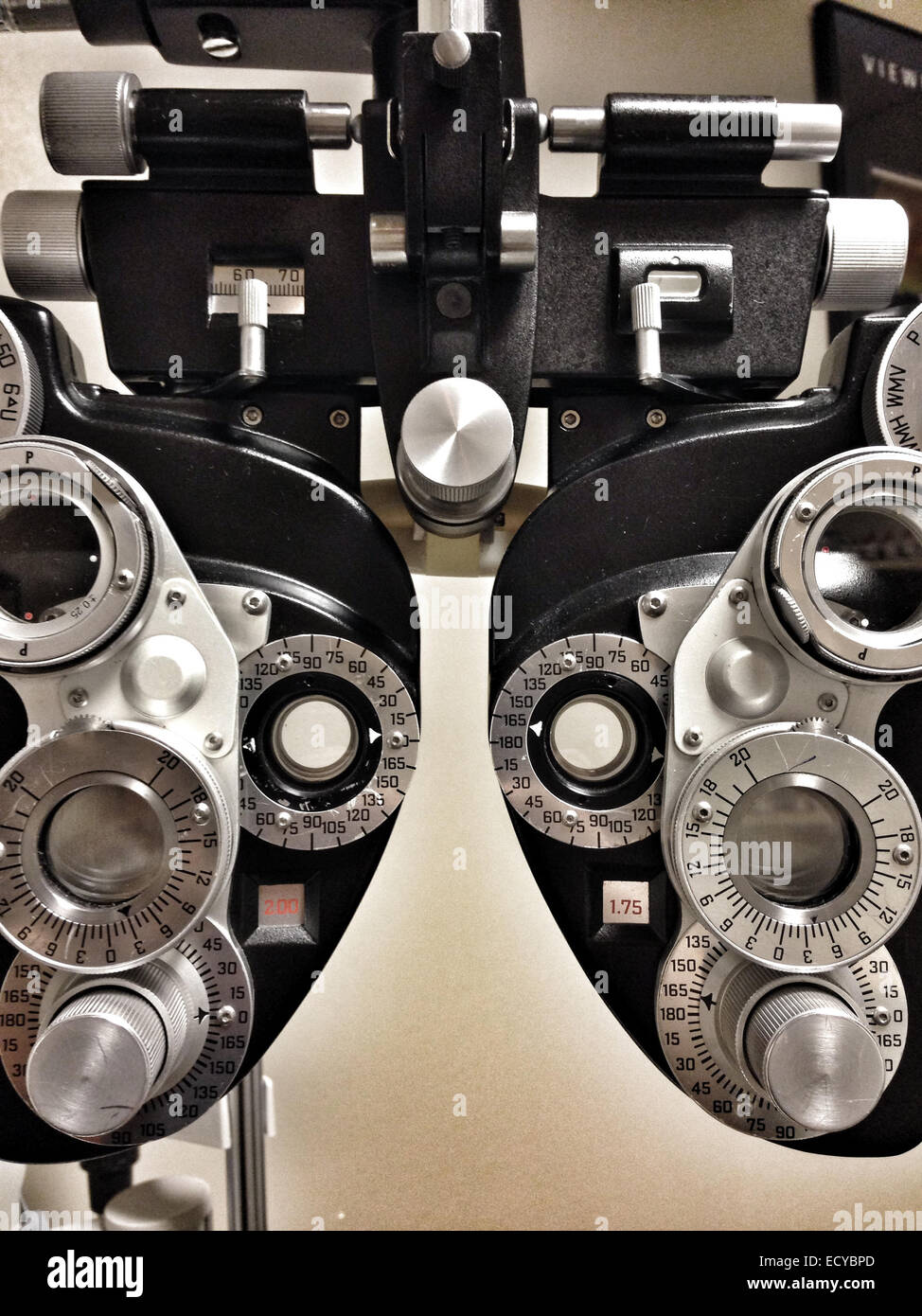 Close up of phoropter - Smartphone Captured Stock Image