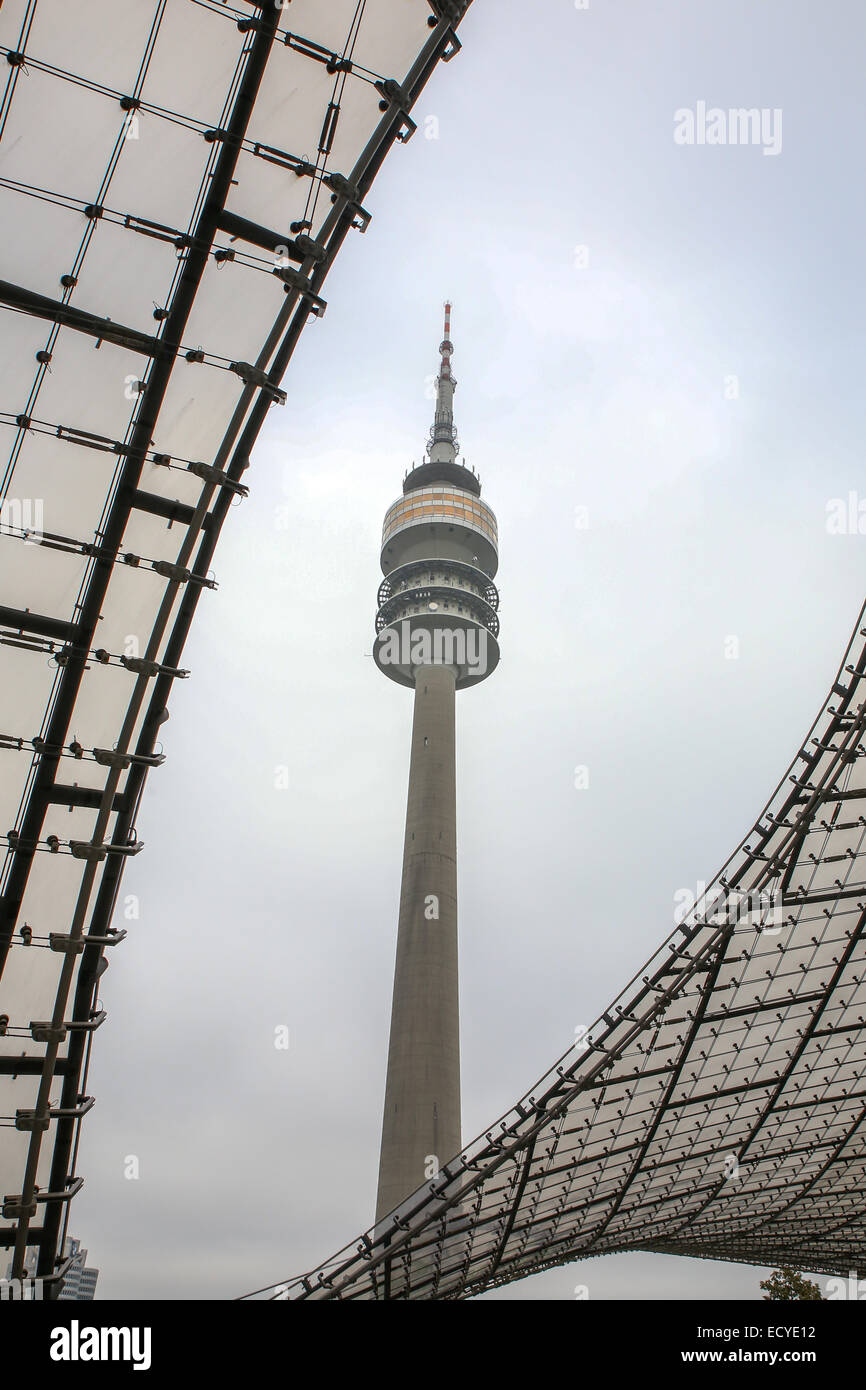 Olympiaturm olympic tower munich tv tower Stock Photo
