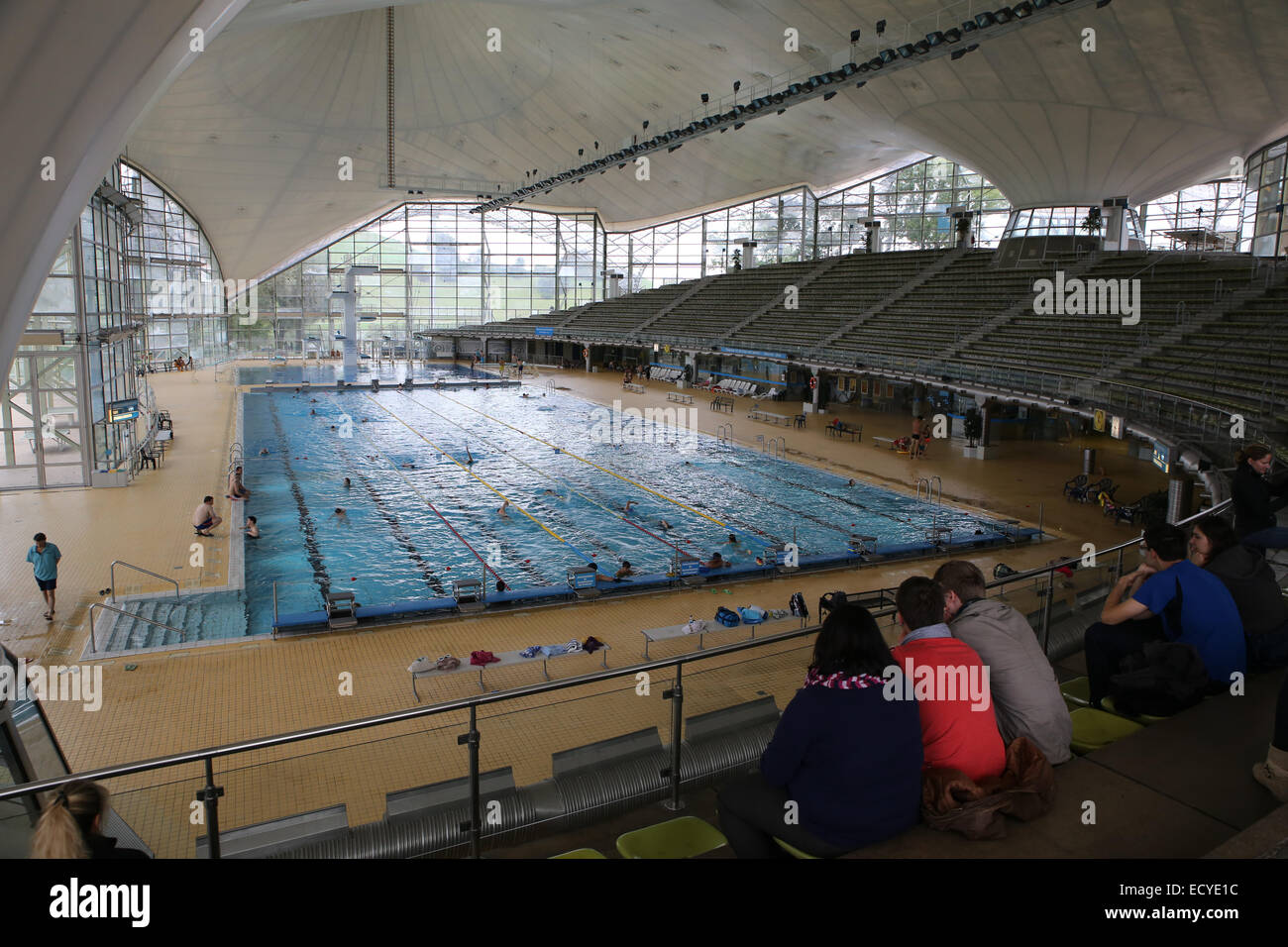 world class swimming pool munich olympic park germany Stock Photo