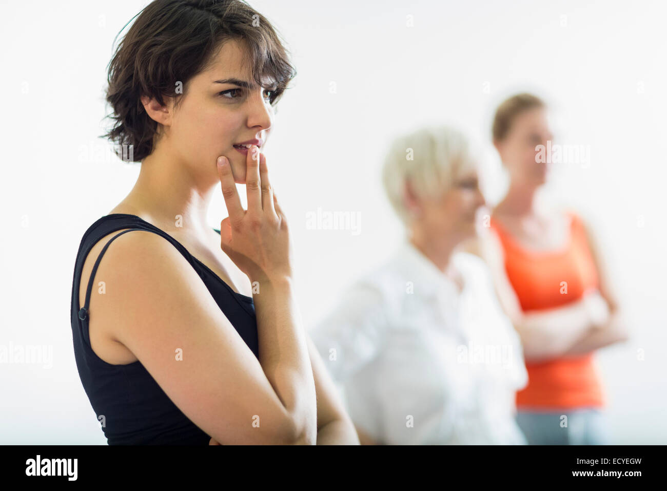 Student listening in acting class Stock Photo