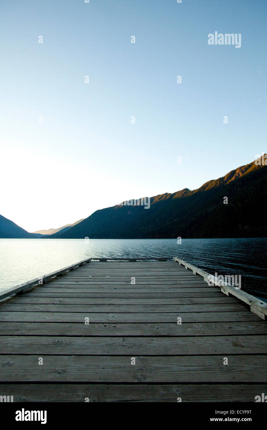 Wooden lake deck hi-res stock photography and images - Alamy