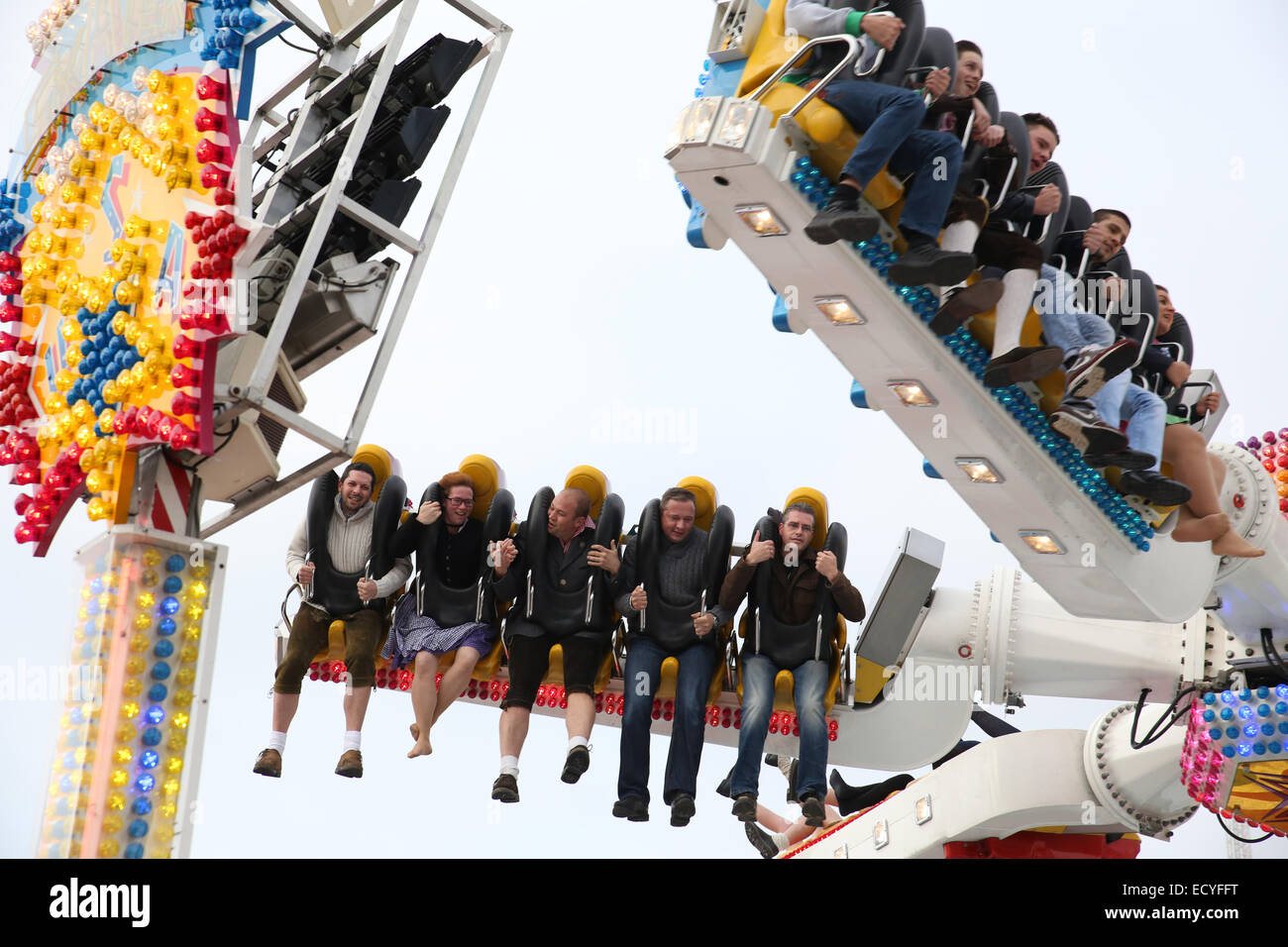 friend people young adult germany amusement park ride Stock Photo