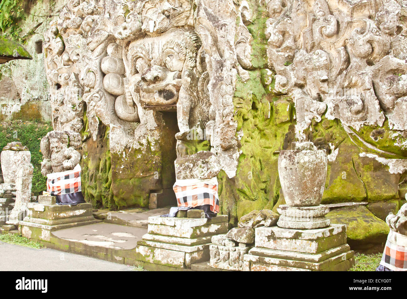 Goa Gajah Temple (Elephant Cave Temple) on Bali, Indonesia Stock Photo