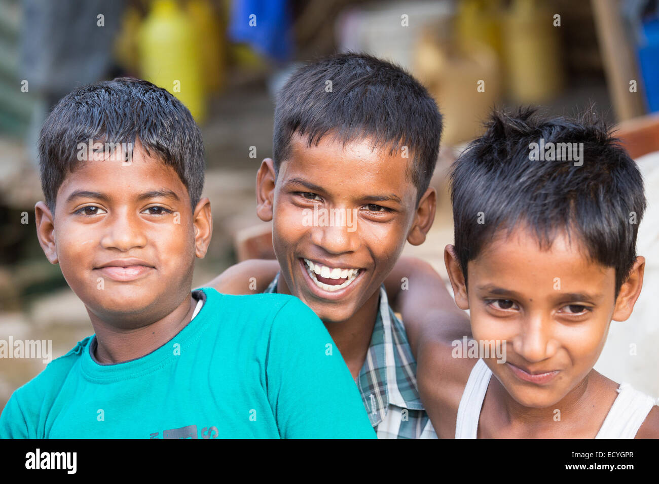 Indian boys in Delhi, India Stock Photo