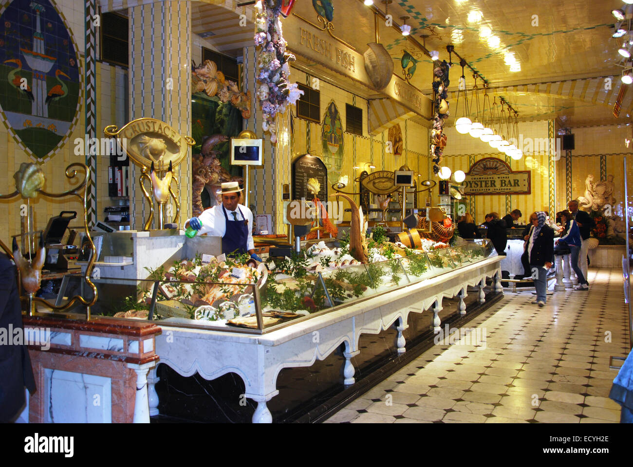 meat department at Harrods, London UK Stock Photo Alamy